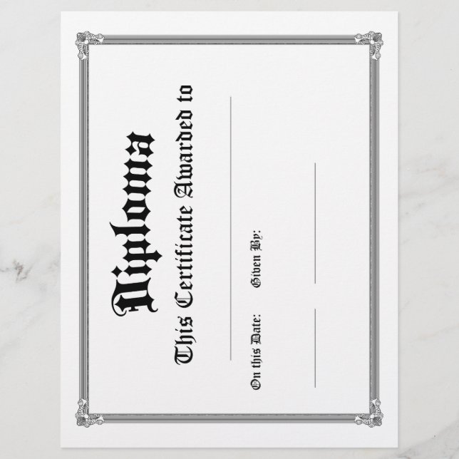 Klassieke diploma Blanks Pack van 10 (Voorkant)