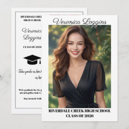 Klassieke diploma-uitnodigingskaart met foto kaart
