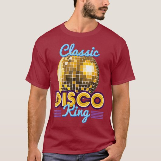 Klassieke Disco King Retro 70s Dance Party Costume T-shirt (Voorkant)