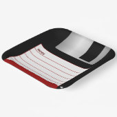 Klassieke diskette Rode Computer Geek Papieren Bordje (Gebogen)