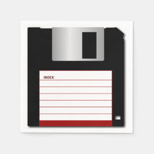 Klassieke diskette Rode Computer Geek Servet