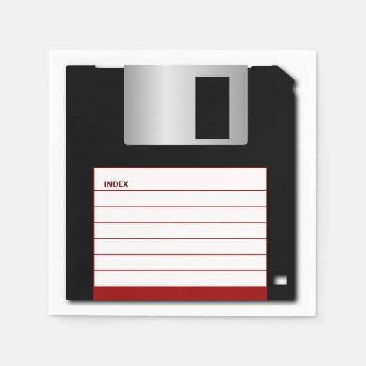 Klassieke diskette Rode Computer Geek Servet (Voorkant)