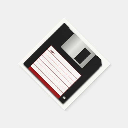 Klassieke diskette Rode Computer Geek Servet (Hoek)