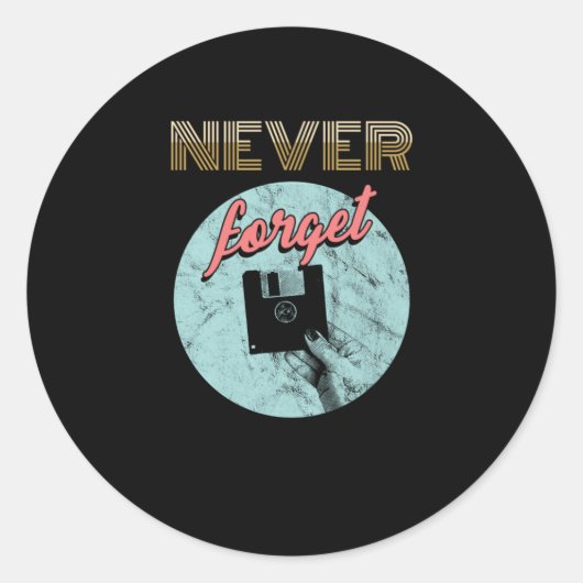 Klassieke diskettestation Diskette Diskette Disket Ronde Sticker (Voorkant)