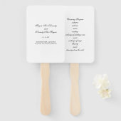 Klassieke DIY Wedding Ceremony Program Hand Fan Handwaaier (Voorkant en achterkant)