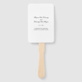 Klassieke DIY Wedding Ceremony Program Hand Fan Handwaaier (Voorkant)