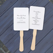 Klassieke DIY Wedding Ceremony Program Hand Fan Handwaaier