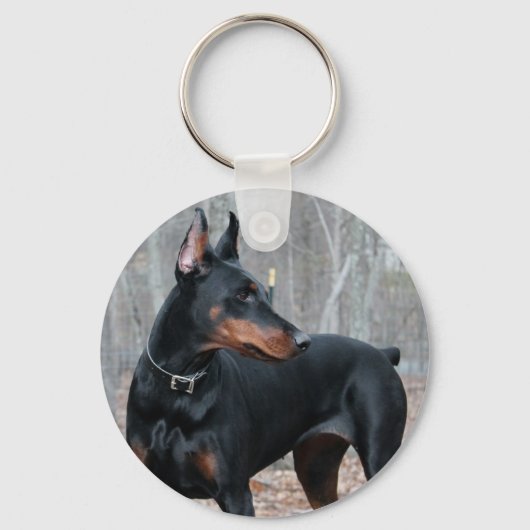Klassieke Dobermansleutelketen Sleutelhanger (Voorkant)