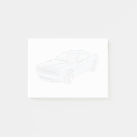Klassieke dodge Challenger Mopar Musculair V8 Post-it® Notes (Voorkant)