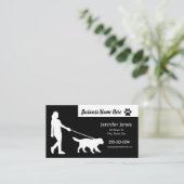 Klassieke Dog-Visitekaartjes met planning Visitekaartje (Staand voorkant)