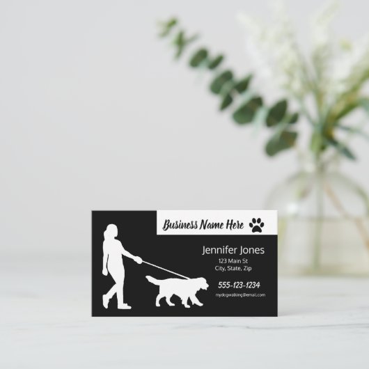 Klassieke Dog-Visitekaartjes met planning Visitekaartje (Staand voorkant)