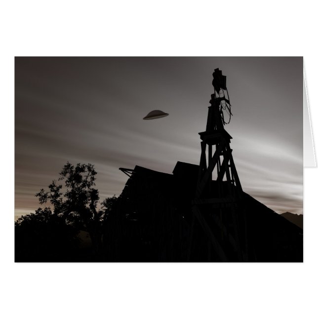 Klassieke Domed Saucer Kaart (Voorkant Horizontaal)