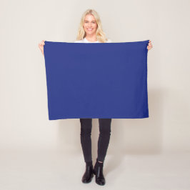 Klassieke donkerblauwe accent fleece deken