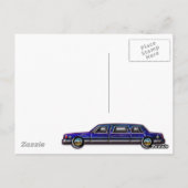 Klassieke donkerblauwe Limo Briefkaart (Achterkant)