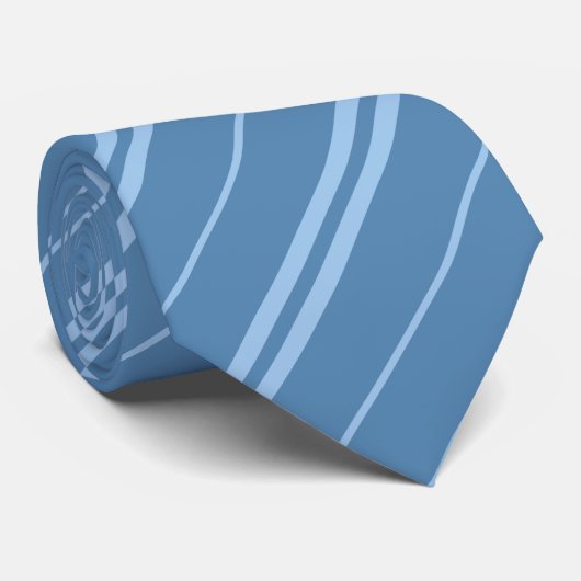 Klassieke, donkerblauwe scholierenschouderenpatroo stropdas (Opgerold)