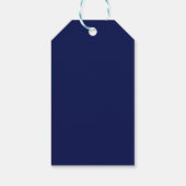 Klassieke donkerbruine marineverbinding cadeaulabel (Achterkant)