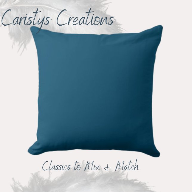 Klassieke, donkere Blauwgroen blauw lumbar Pillow Kussen (Creator heeft geüpload)