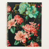 Klassieke donkere chemicaliën en blauwe en roze fl planner (Voorkant)