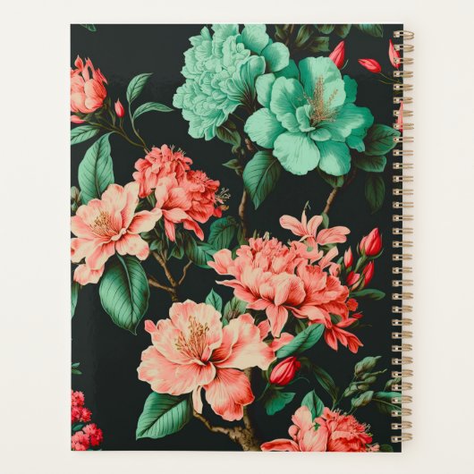 Klassieke donkere chemicaliën en blauwe en roze fl planner (Achterkant)