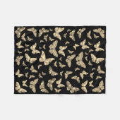 Klassieke , donkere gotische vlinderkunst patroon fleece deken (Voorkant (Horizontaal))
