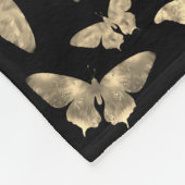 Klassieke , donkere gotische vlinderkunst patroon fleece deken (Hoek)