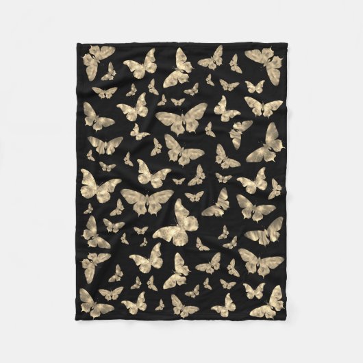 Klassieke , donkere gotische vlinderkunst patroon fleece deken (Voorkant)
