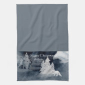 Klassieke, donkere winterscène met gevelkerst theedoek (Verticaal)