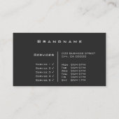 Klassieke, donkergrijze aangepaste foto - Logo Pro Visitekaartje (Achterkant)