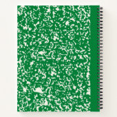 Klassieke donkergroene compositie notitieboek (Achterkant)