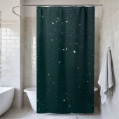 Klassieke Donkergroene Sequin Douchegordijn