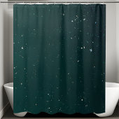 Klassieke Donkergroene Sequin Douchegordijn