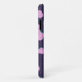 Klassieke donkerpaarse bloemen Case-Mate iPhone case (Achterkant/rechts)