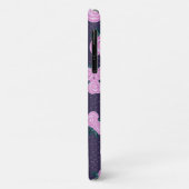 Klassieke donkerpaarse bloemen Case-Mate iPhone case (Achterkant/links)