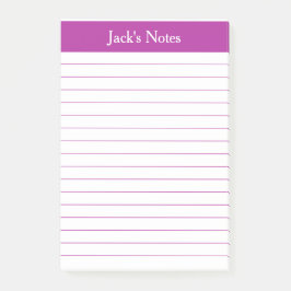 Klassieke, donkerroze, op maat gesneden post-it® notes
