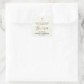 Klassieke  doop Dank u Vierkante Sticker (Tas)