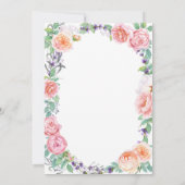 Klassieke doop / verjaardag met roze rozen kaart (Achterkant)