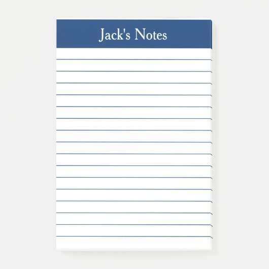 Klassieke door de marine gelinkte gepersonaliseerd post-it® notes (Voorkant)