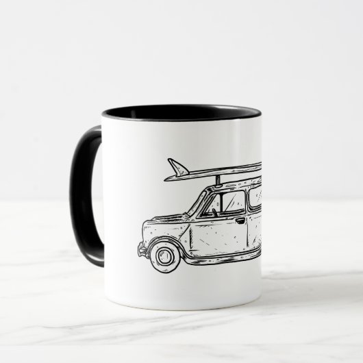 Klassieke doorsnede stijl Mini Cooper Mok (Voorkant links)
