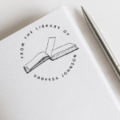 Klassieke douanenaam van de bibliotheek van boek  zelfinktende stempel