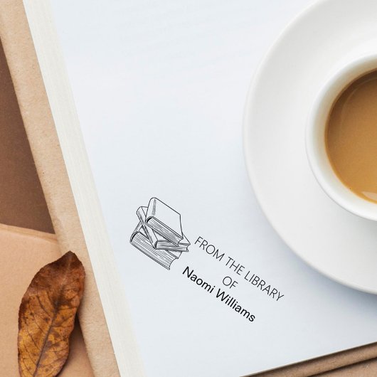 Klassieke douanenaam van de bibliotheek van  zelfinktende stempel