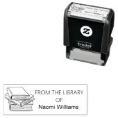 Klassieke douanenaam van de bibliotheek van  zelfinktende stempel (In situ)