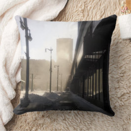 Klassieke Downtown Snowy Windtunnel Kussen