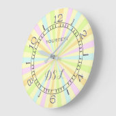 Klassieke draaiwiel van het Snoep van Retro Pastel Grote Klok (Hoek)