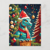 Klassieke Draak met Kerstmis ai Feestdagenkaart (Voorkant)