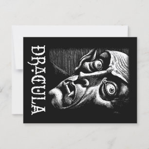 Klassieke Dracula  Gotische Vampier Halloween Briefkaart