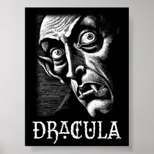 Klassieke Dracula Gotische Vampier Halloween Poster