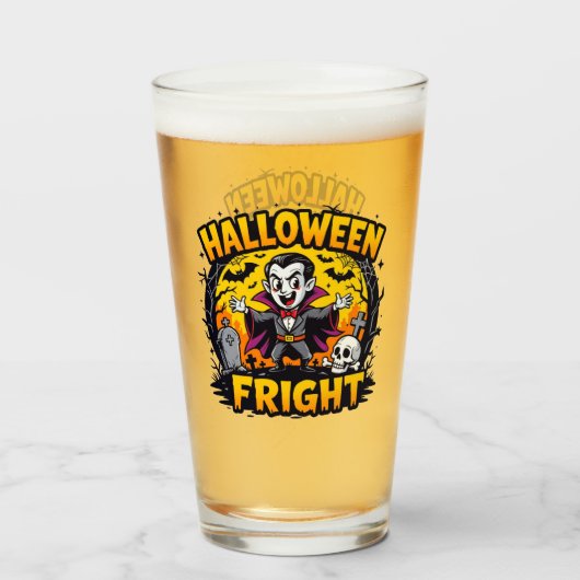 Klassieke Dracula Halloween Fright Glas (Achterkant gevuld)