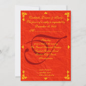 klassieke dragon phoenix chinese trouwuitnodiging kaart (Achterkant)