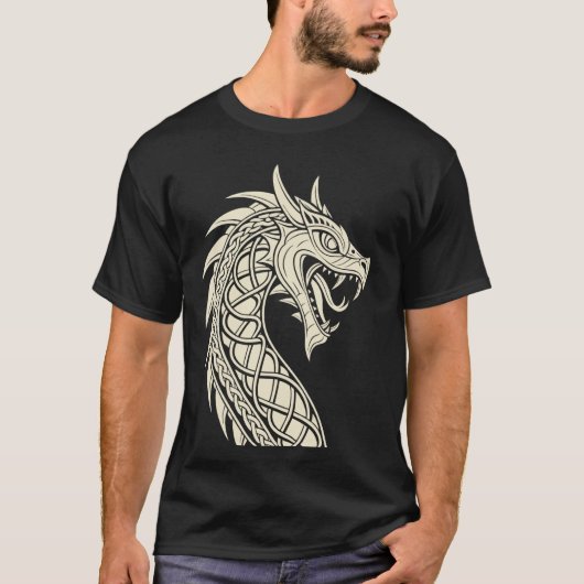 Klassieke Dragon Viking World Serpent u2013 Nordic T-shirt (Voorkant)