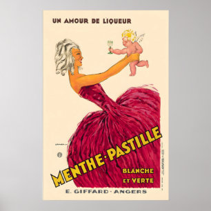 Klassieke drank keuken kunst wijn champagne eten poster